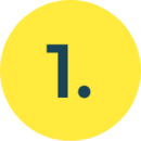gelber Kreis mit einer 1