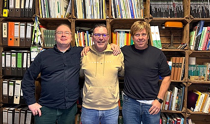 Gruppenfoto Oliver Nacke, Sven Sattler und Daniel Sporleder